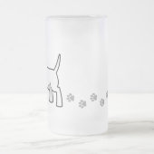 Cartoon-Stier-Terrier Mattglas Bierglas (Mittel)