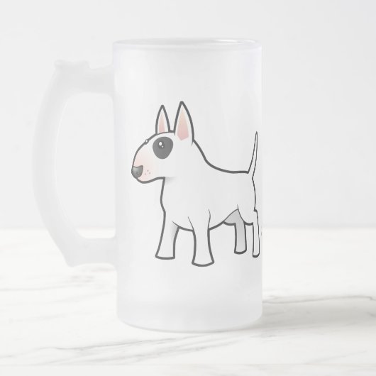 Cartoon-Stier-Terrier Mattglas Bierglas (Links)