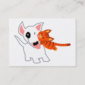 Cartoon-Stier-Terrier und Karte des