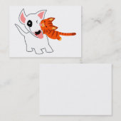 Cartoon-Stier-Terrier und Karte des (Vorne/Hinten)