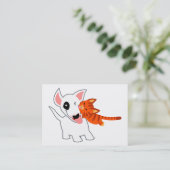 Cartoon-Stier-Terrier und Karte des (Stehend Vorderseite)