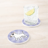 Cartoon-Stier-Terrier Untersetzer (Seite)