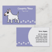 Cartoon-Stier-Terrier Visitenkarte (Vorne/Hinten)