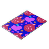 Cartoon-Stil nahtlose Tapete mit Katzengesicht und Notizblock (Linke Seite)