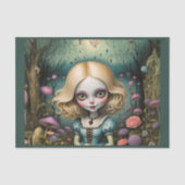Cartoon Stil psychedelische Alice im Wunderland Seidenpapier (Vorderseite)