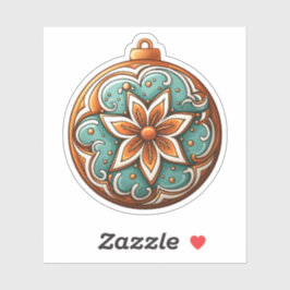 Cartoon Stil Weihnachtskost mit Blume Aufkleber