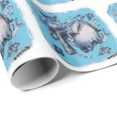 Cartoon-Stilftiger Dumbo-Elefant Geschenkpapier (Rolleneckpunkt)