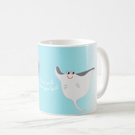 Cartoon Stingray Kaffeetasse (VorderseiteRechts)