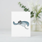 Cartoon Stingray Postkarte (Stehend Vorderseite)
