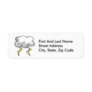 Cartoon Storm Cloud Rainy Day Design