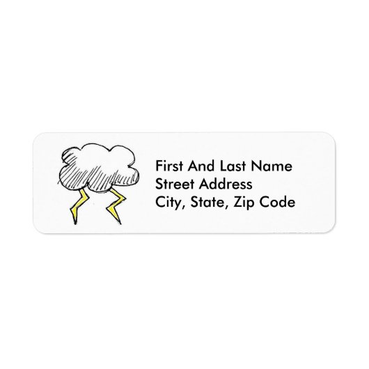 Cartoon Storm Cloud Rainy Day Design (Vorne)