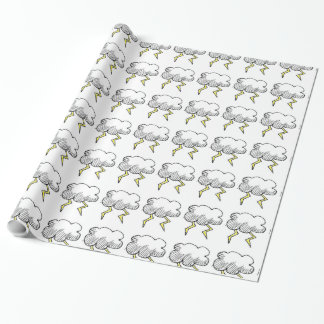Cartoon Storm Cloud Rainy Day Design Geschenkpapier