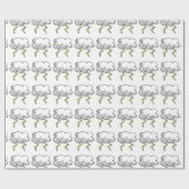 Cartoon Storm Cloud Rainy Day Design Geschenkpapier (Flach)