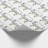 Cartoon Storm Cloud Rainy Day Design Geschenkpapier (Ecke)