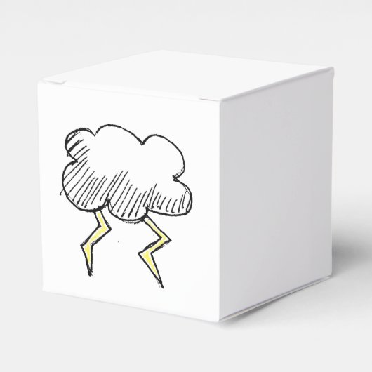 Cartoon Storm Cloud Rainy Day Design Geschenkschachtel (Vorderseite)