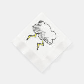 Cartoon Storm Cloud Rainy Day Design Serviette (Ecke)