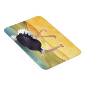 Cartoon Strauß mit Kopf in Sand Magnet (Rechte Seite)