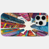 Cartoon Style Gebäude iPhone Case (Rückseite (Horizontal))