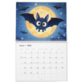 Cartoon-style Halloween art Kalender (Mär 2026)