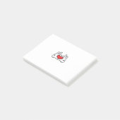 Cartoon Style Hand Liebe Herz Post-it Klebezettel (angewinkelt)