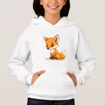 Cartoon-Style Happy Fox T - Shirt