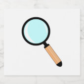 Cartoon Style Magnifying Glass Bierflaschenetikett (Einzelnes Label)