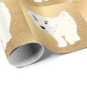 Cartoon Style Maltese Geschenkpapier (Rolleneckpunkt)