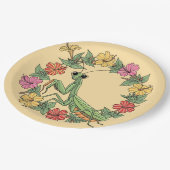 Cartoon Style Mantis With Mirabilis Pappteller (Schrägansicht)
