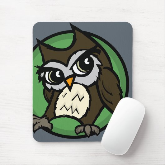CARTOON STYLE OWL VERTICAL MAUSPAD (Mit Mouse)