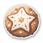 Cartoon Style Round Christmas Cookie mit einem Sta Aufkleber<br><div class="desc">Die Einführung unseres Cartoon Style Round Christmas Cookie mit einem Star Sticker - ein schlichtes und reizvolles Design, das Ihren Weihnachtsdekorationen, -geschenken und -karten eine köstliche Touch verleiht. Dieser Aufkleber ist mehr als nur ein Dekorationsstück; er ist eine süße und charmante Ergänzung zu Ihren Festlichkeiten. Die Bilder des Aufklebers machen...</div>