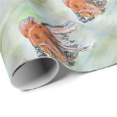 Cartoon Style Ryukin Goldfish Acrylmalerei Geschenkpapier (Rolleneckpunkt)