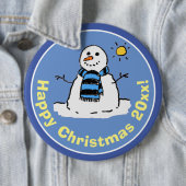 Cartoon Style Snowman zu Weihnachten Button (Beispiel)