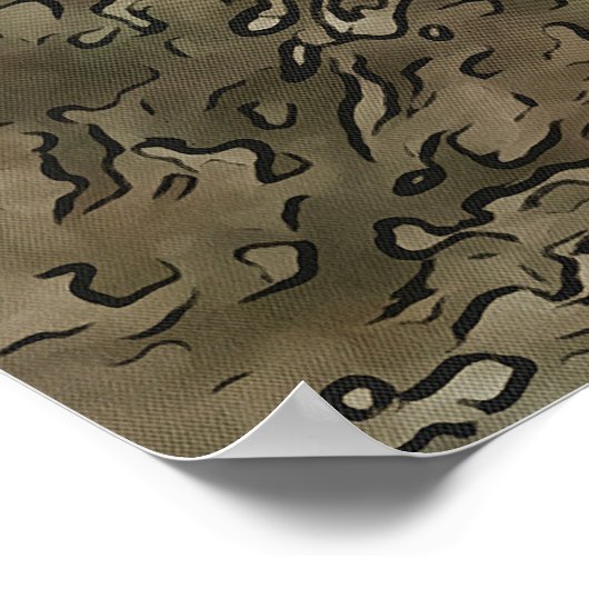 Cartoon Style Tabby Cat RB Poster (Ecke)