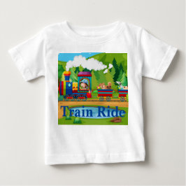 Cartoon Style Train Ride im Nationalpark Baby T-shirt
