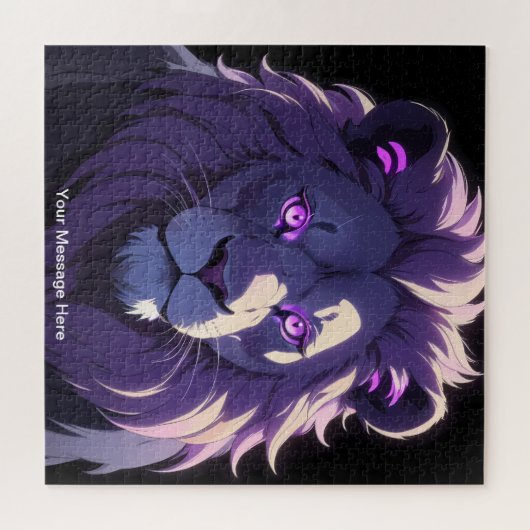 Cartoon Style Vibranful Colorful Wildlife Lion Puzzle (Horizontal)