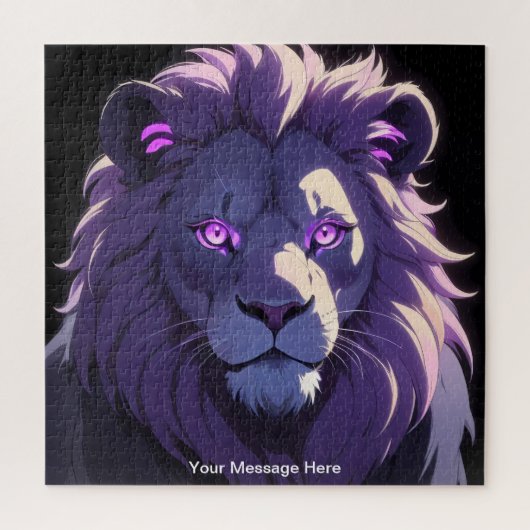 Cartoon Style Vibranful Colorful Wildlife Lion Puzzle (Vertikal)