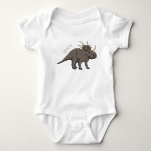 Cartoon Styracosaurus Baby Strampler