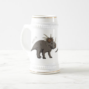 Cartoon Styracosaurus Bierglas