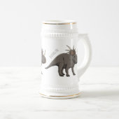 Cartoon Styracosaurus Bierglas (VorderseiteRechts)