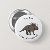 Cartoon Styracosaurus Button (Vorne & Hinten)
