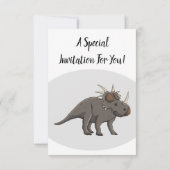 Cartoon Styracosaurus Einladung (Rückseite)