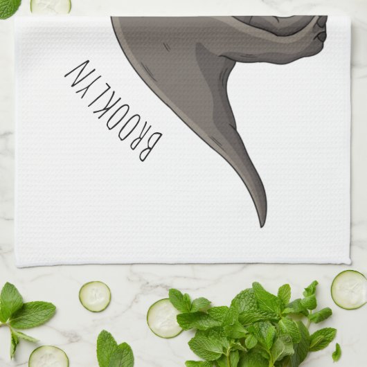 Cartoon Styracosaurus Geschirrtuch (Gefaltet)