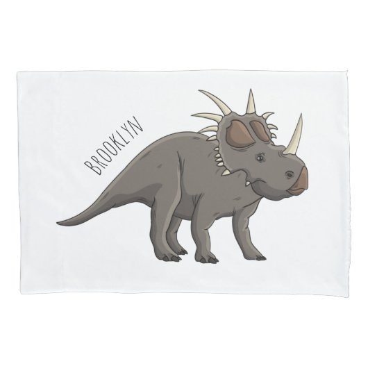 Cartoon Styracosaurus Kissenbezug (Vorderseite)