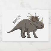 Cartoon Styracosaurus Lebensmitteletikett (Einzelnes Label)
