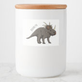 Cartoon Styracosaurus Lebensmitteletikett (Vorderseite)