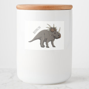 Cartoon Styracosaurus Lebensmitteletikett