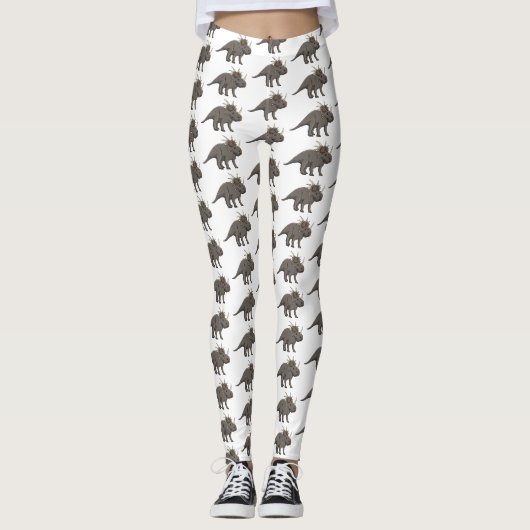Cartoon Styracosaurus Leggings (Vorderseite)