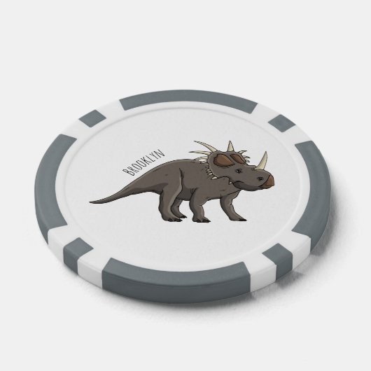 Cartoon Styracosaurus Pokerchips (Einzeln)
