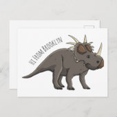 Cartoon Styracosaurus Postkarte (Vorne/Hinten)