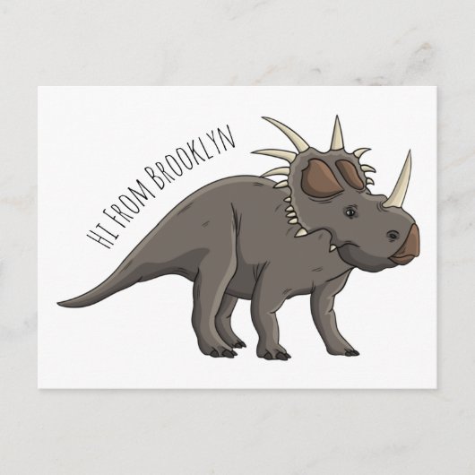 Cartoon Styracosaurus Postkarte (Vorderseite)
